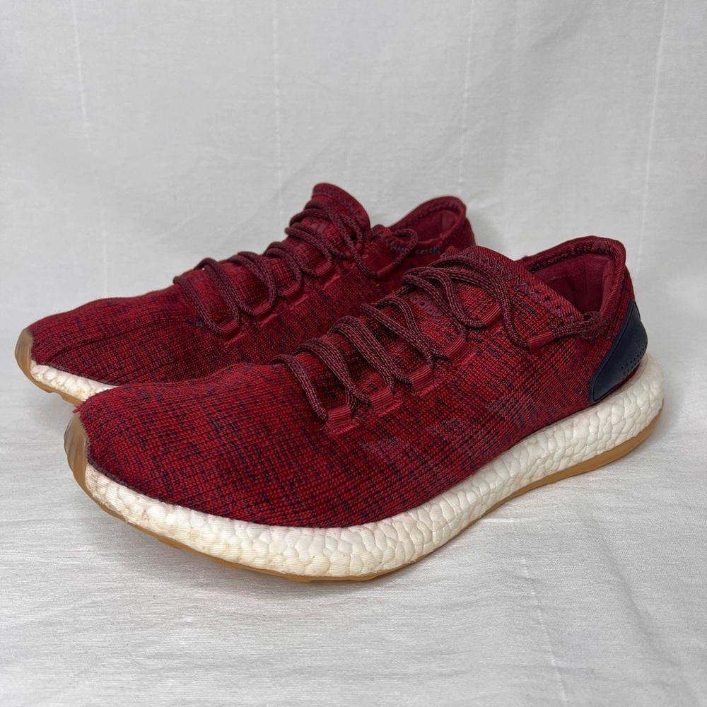 Adidas Pureboost burgundy red men’s shoes, men size 11 - Picture 2 of 6
